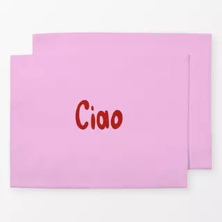 Tischset Ciao Rot auf Pink
