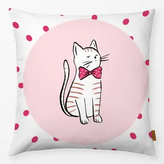Kissen Katze mit Schleife