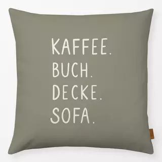 Kissen Kaffee Buch Decke Sofa Grün