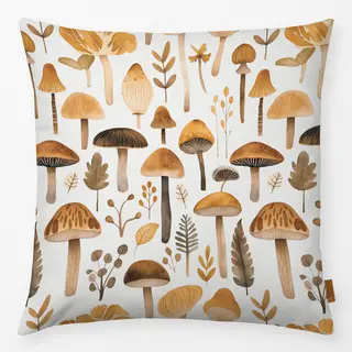 Kissen Mushroom Woodland Brown