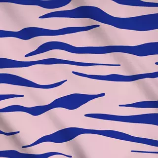 Meterware Zebra blau pink