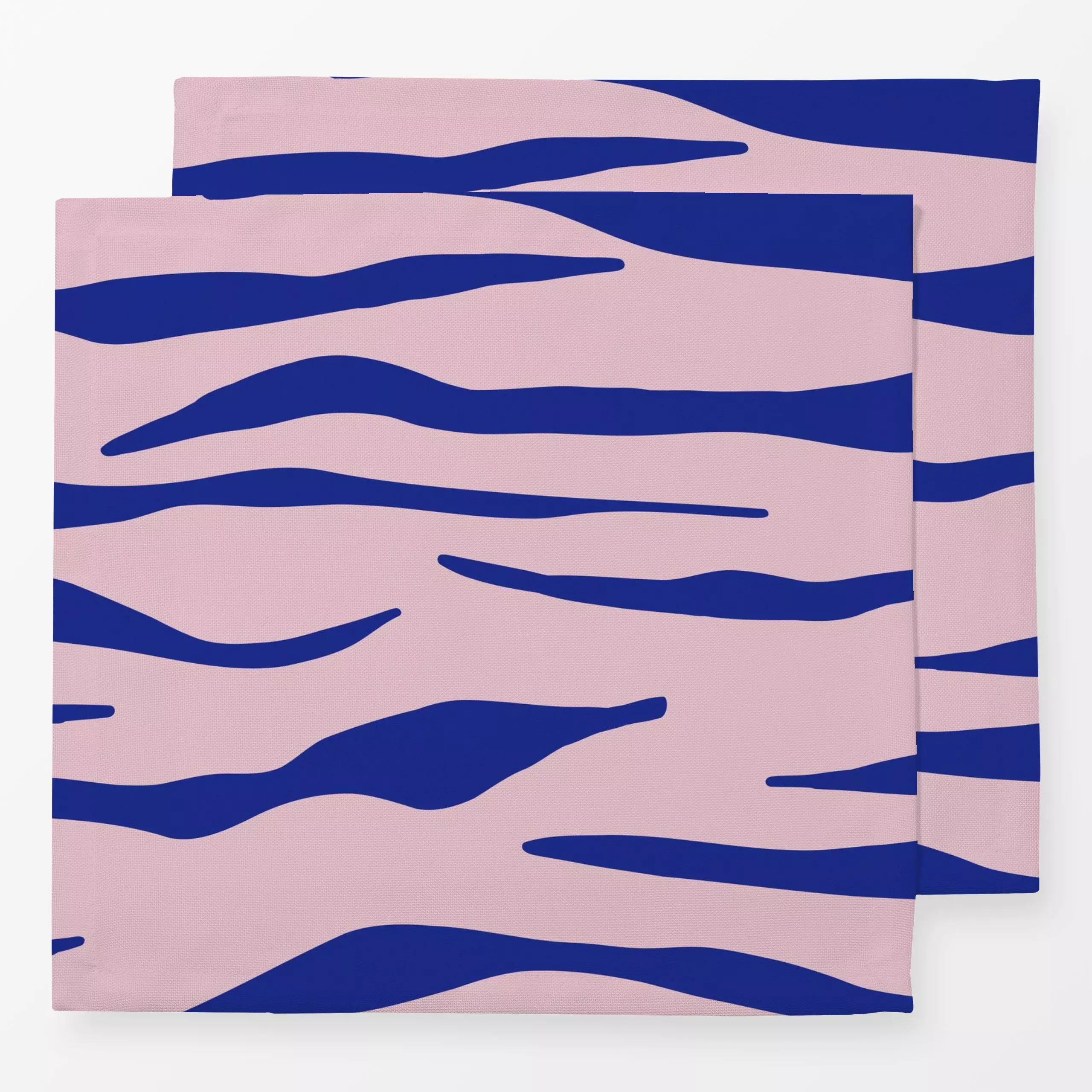 Servietten Zebra blau pink - Symbole & Muster - von „Andrea Liesert"; Zebra, Ethno, Afrika, Zebrastreifen, Knallfarben, Tier...