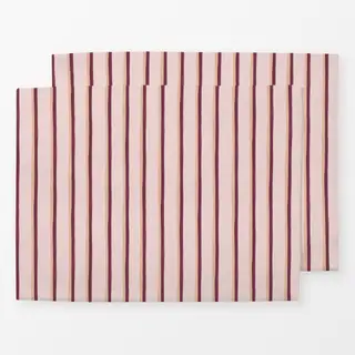 Tischset Sommar Streifen rose