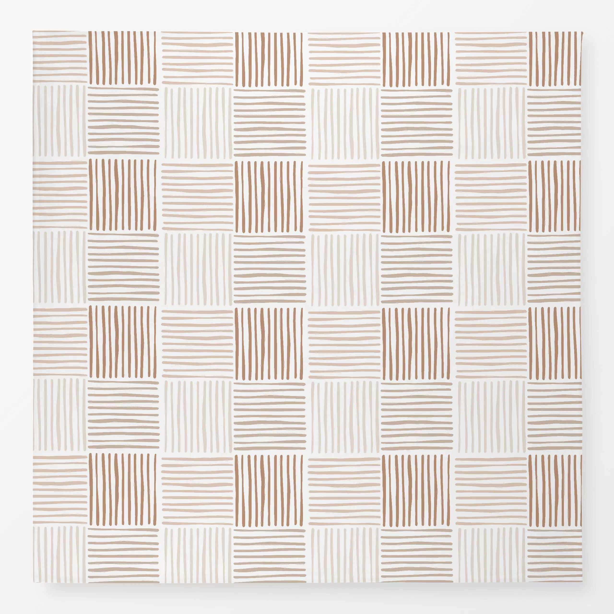 Tischdecke Allover Lines Beige - Symbole & Muster - von „Kruth Design"; Muster, schlicht, kariert, gestreift, Gartendeko, kr...