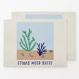 Tischset Meer & Koralle Blau Grün Typo