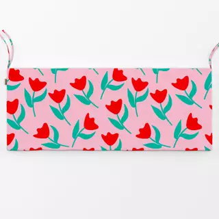 Bankauflage Sweet Flower Pattern Red