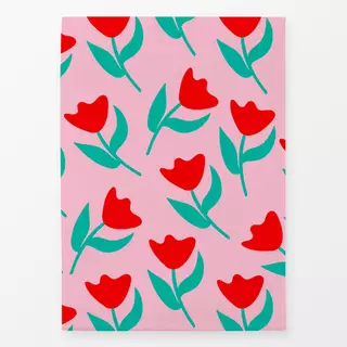 Geschirrtuch Sweet Flower Pattern Red