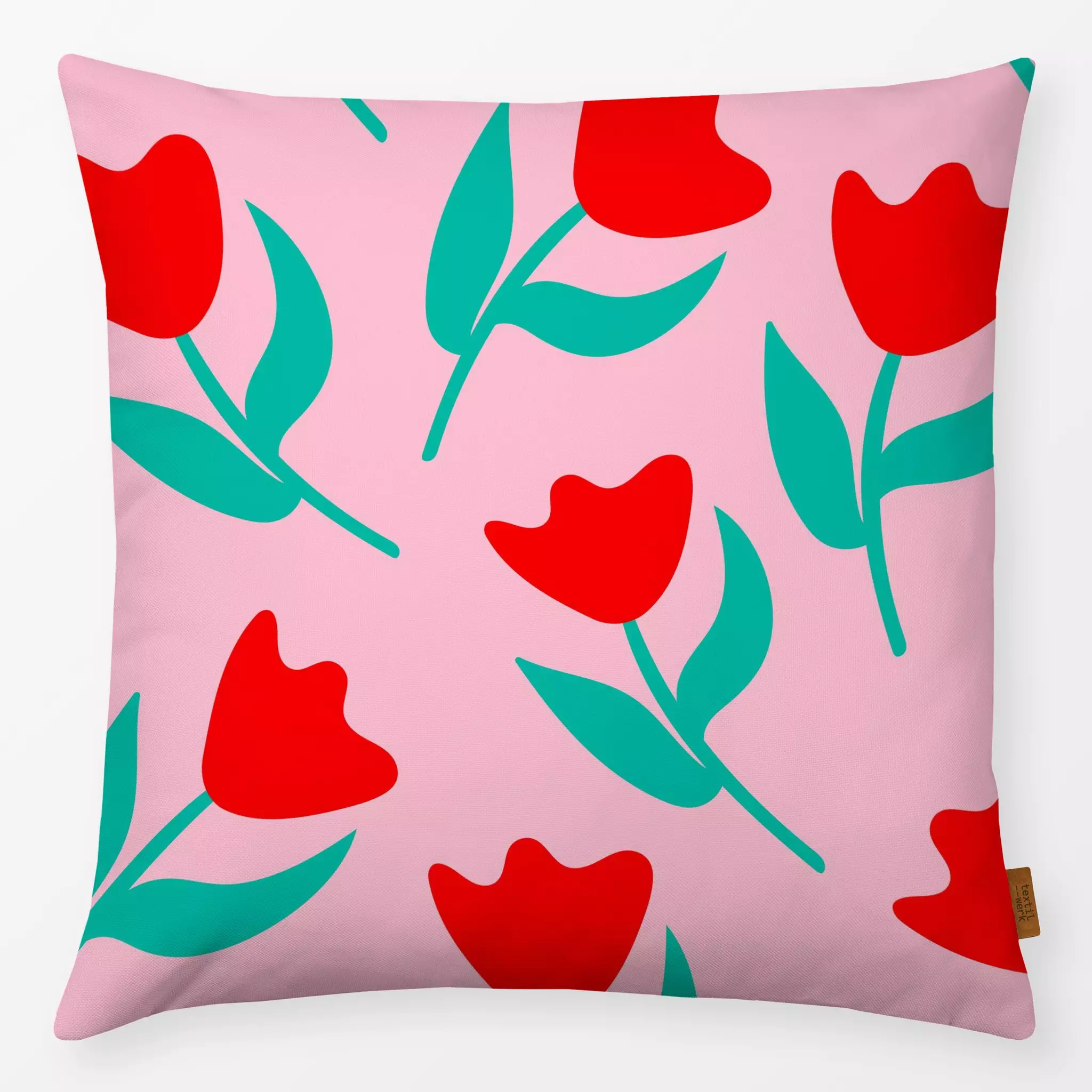 Kissen Kissen Sweet Flower Pattern Red