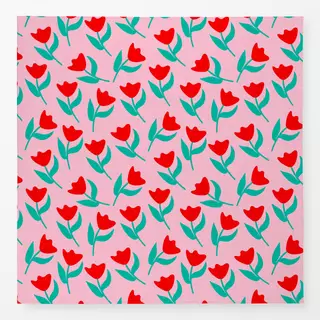 Tischdecke Sweet Flower Pattern Red