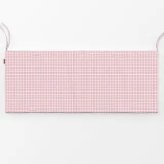 Bankauflage Karo Rosa Weiss