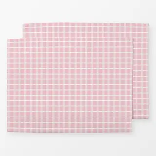 Tischset Karo Rosa Weiss