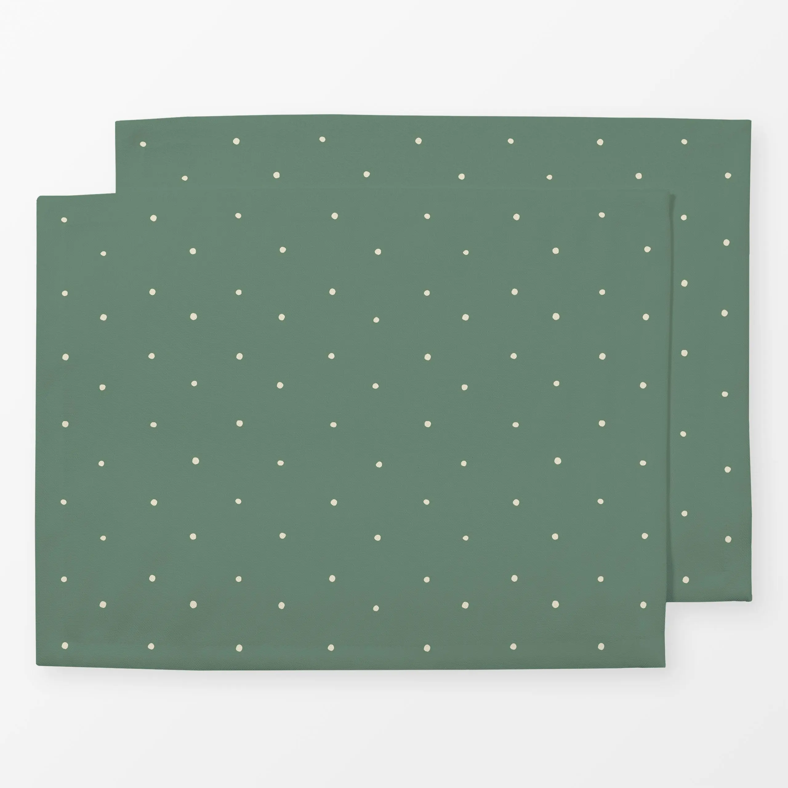 Tischset Mountain Dots - Herbst, Sommer, Symbole & Muster - von „Julia Schumacher"; minimal, Dots, Salbei, Polkadots, polka,...