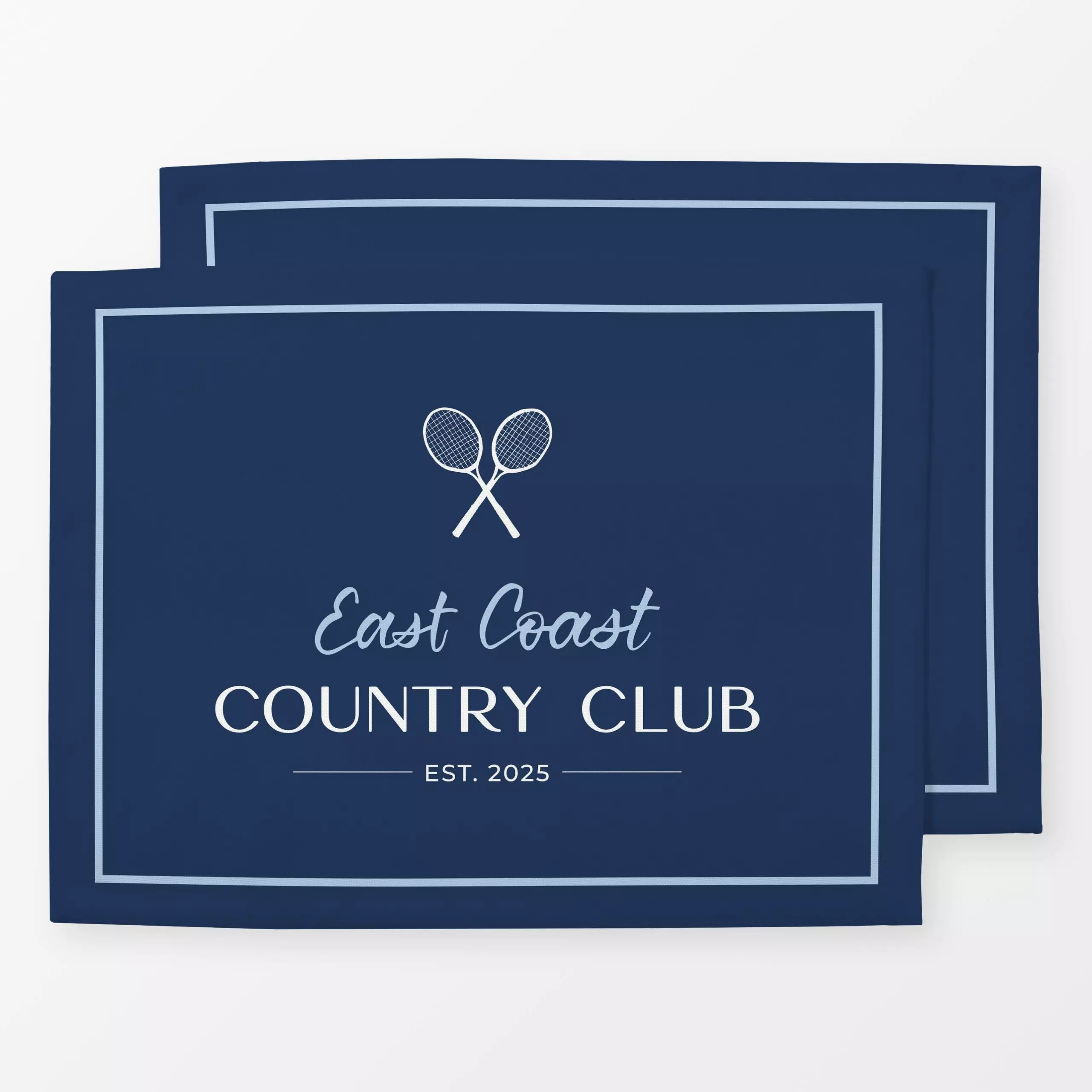 Tischset Country Club navy blau, Spruch, Sport, Sommer, von Katrin Graff