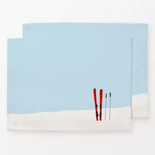 Tischset Skier