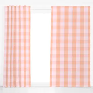 Dekovorhang Rosa Pastel Karo Gingham