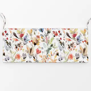 Bankauflage Rustikal Wild Blumen Orange