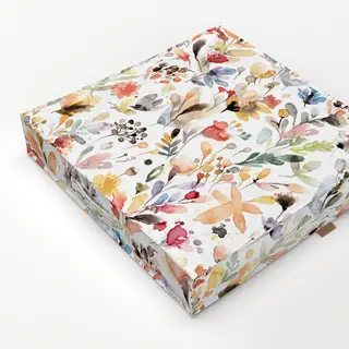 Bodenkissen Rustikal Wild Blumen Orange