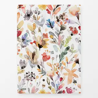 Geschirrtücher Rustikal Wild Blumen Orange