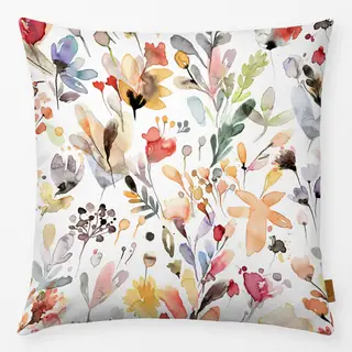 Kissen Rustikal Wild Blumen Orange