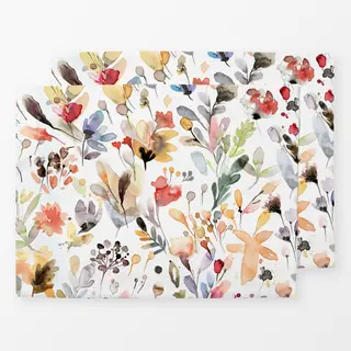 Tischset Rustikal Wild Blumen Orange