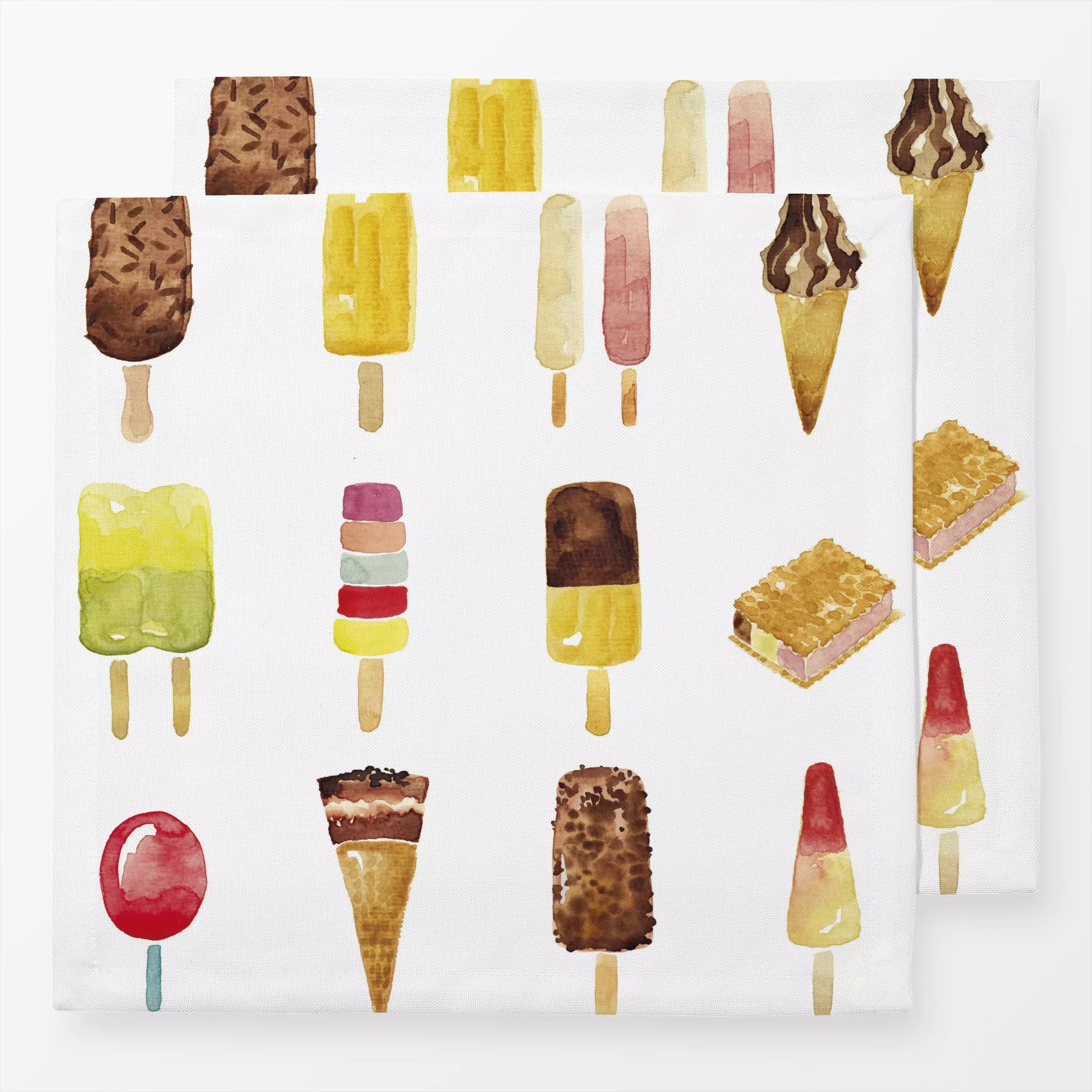 Servietten Eis - Kinderzimmer & Motive für Kinder, Sommer, Küche, Essen & Trinken - von „Farina Kuklinski"; Muster, Eis, Som...