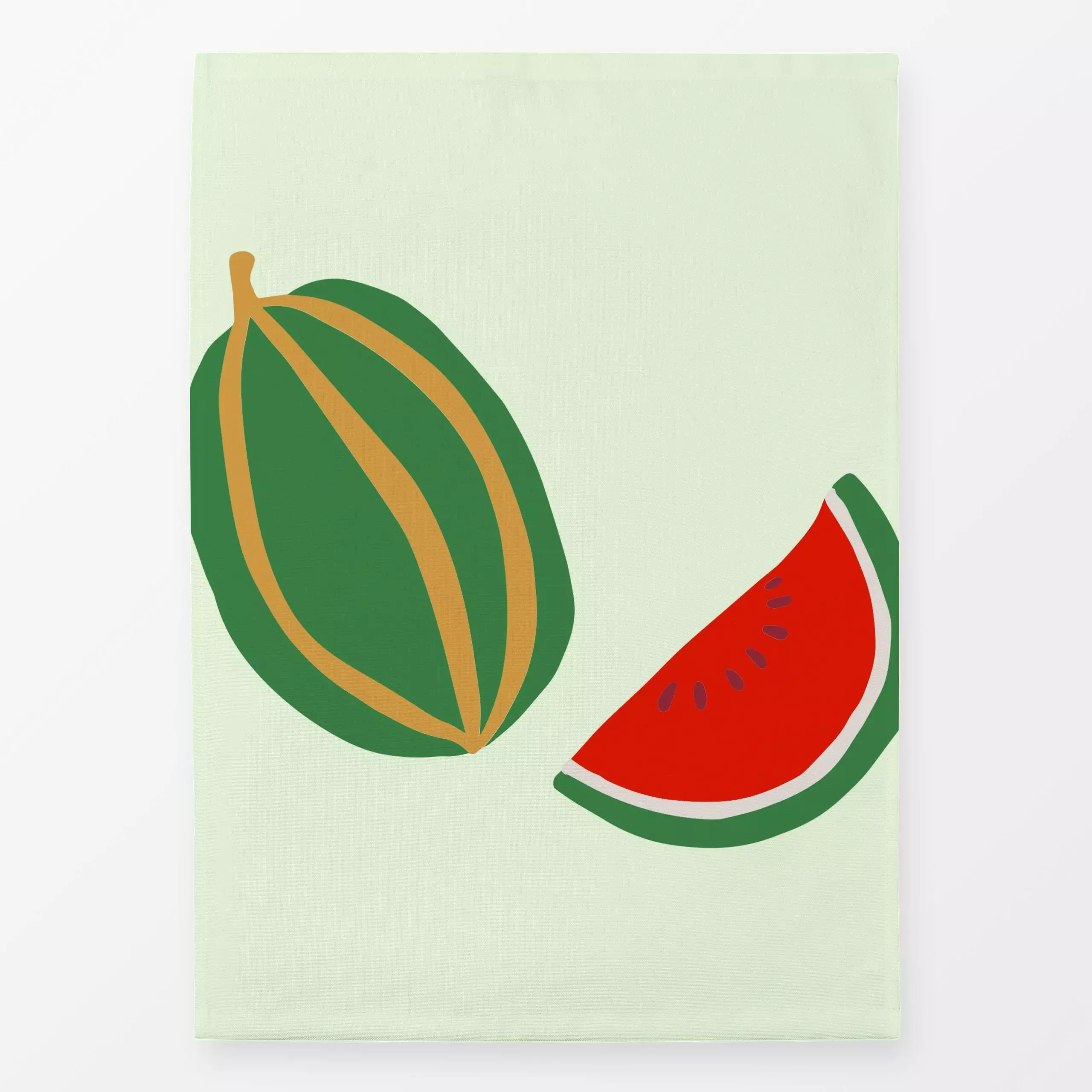 Geschirrtücher Wassermelone 1 - Sommer - von „textilwerk"; Illustration, skandinavisch, Sommer, Urlaub, bunt, minimalistisch...