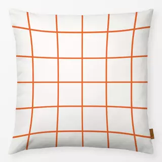 Kissen Orange Grid