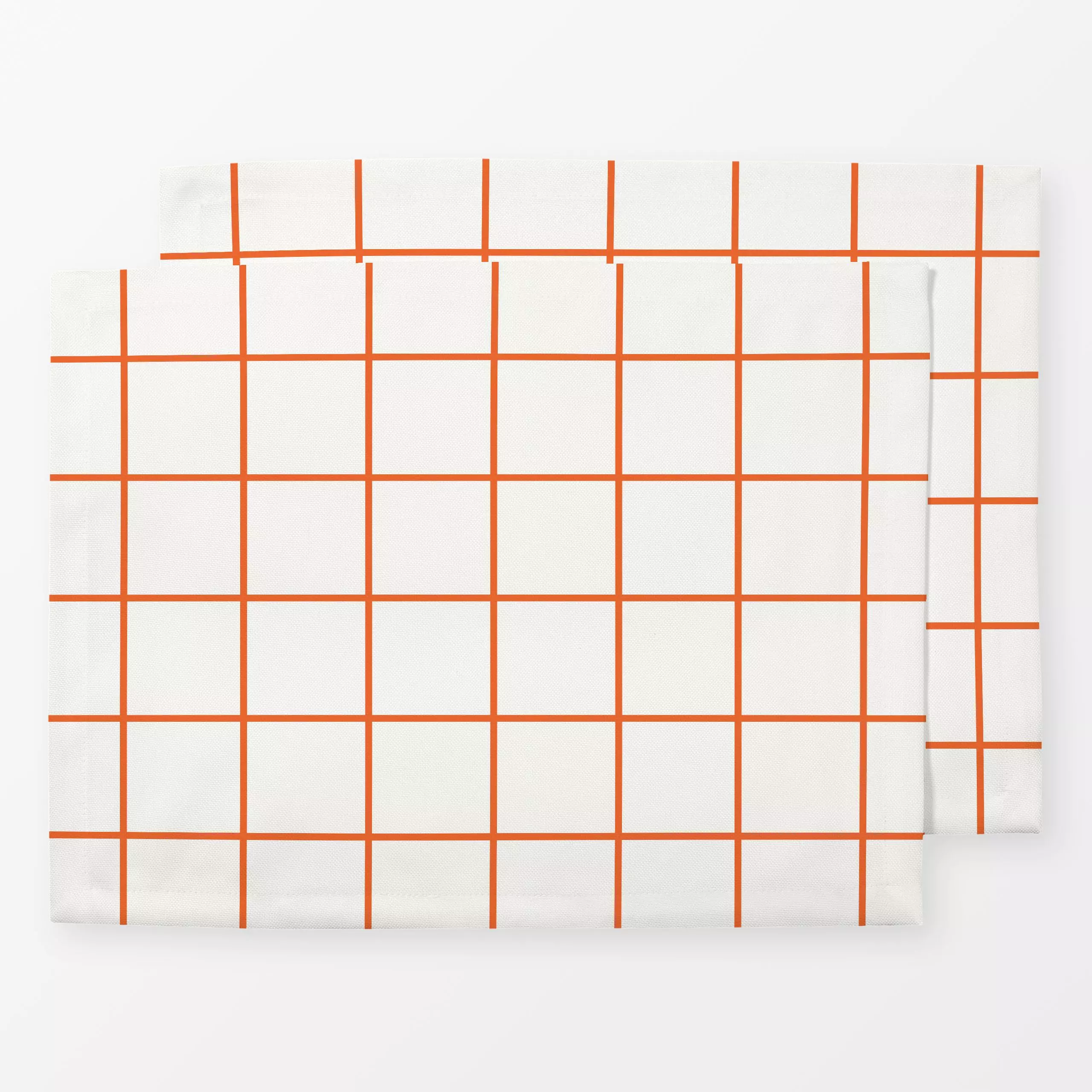 Tischset Orange Grid - Symbole & Muster - von „Lisa Jasmin Bauer"; skandinavisch, grid, Herbst, trendfarben