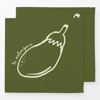 Servietten Aubergine Green