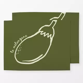 Tischset Aubergine Green