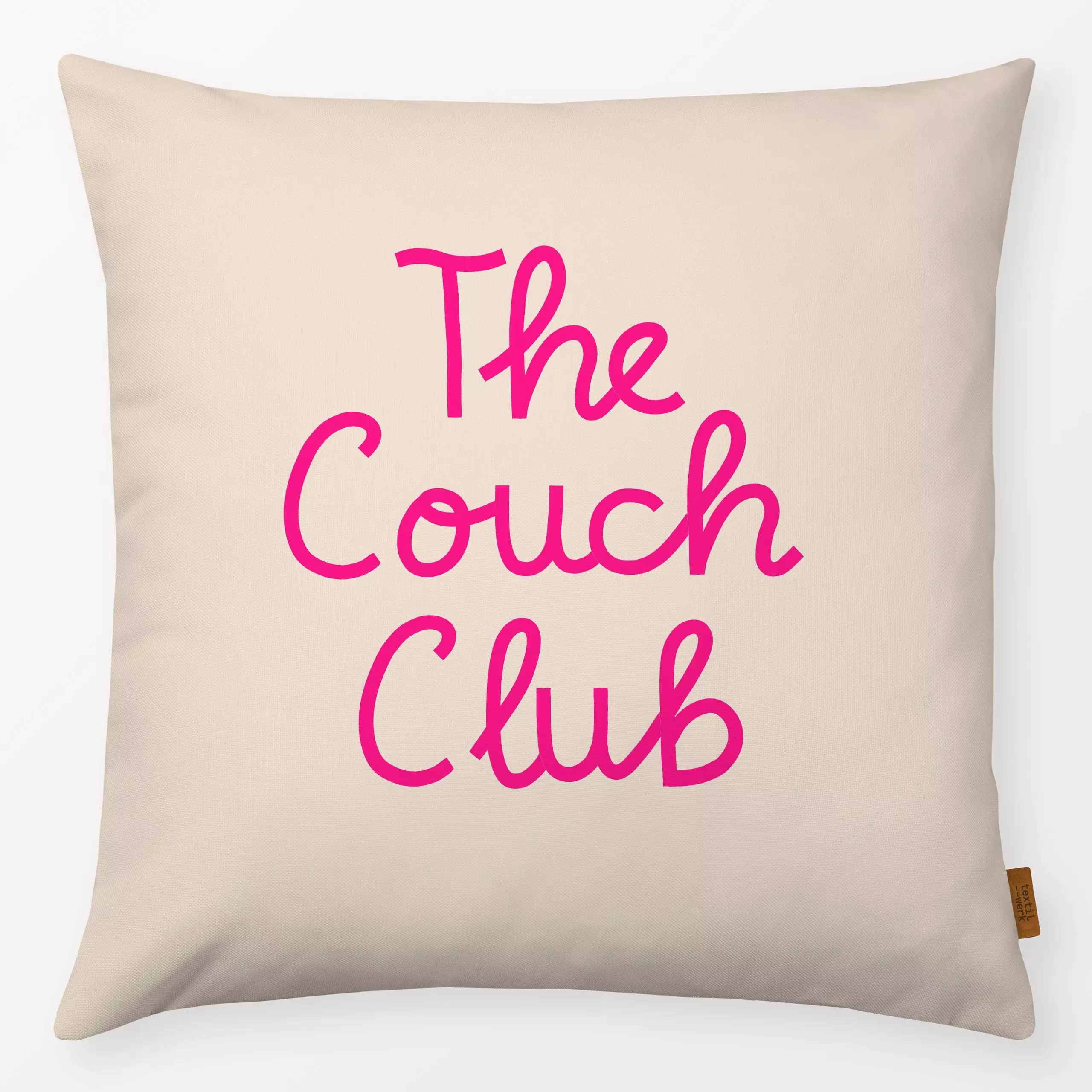 Kissen The Couch Club pink - Herbst, Sprüche & Schriftzüge, Anlässe - von „Studio Kesse"