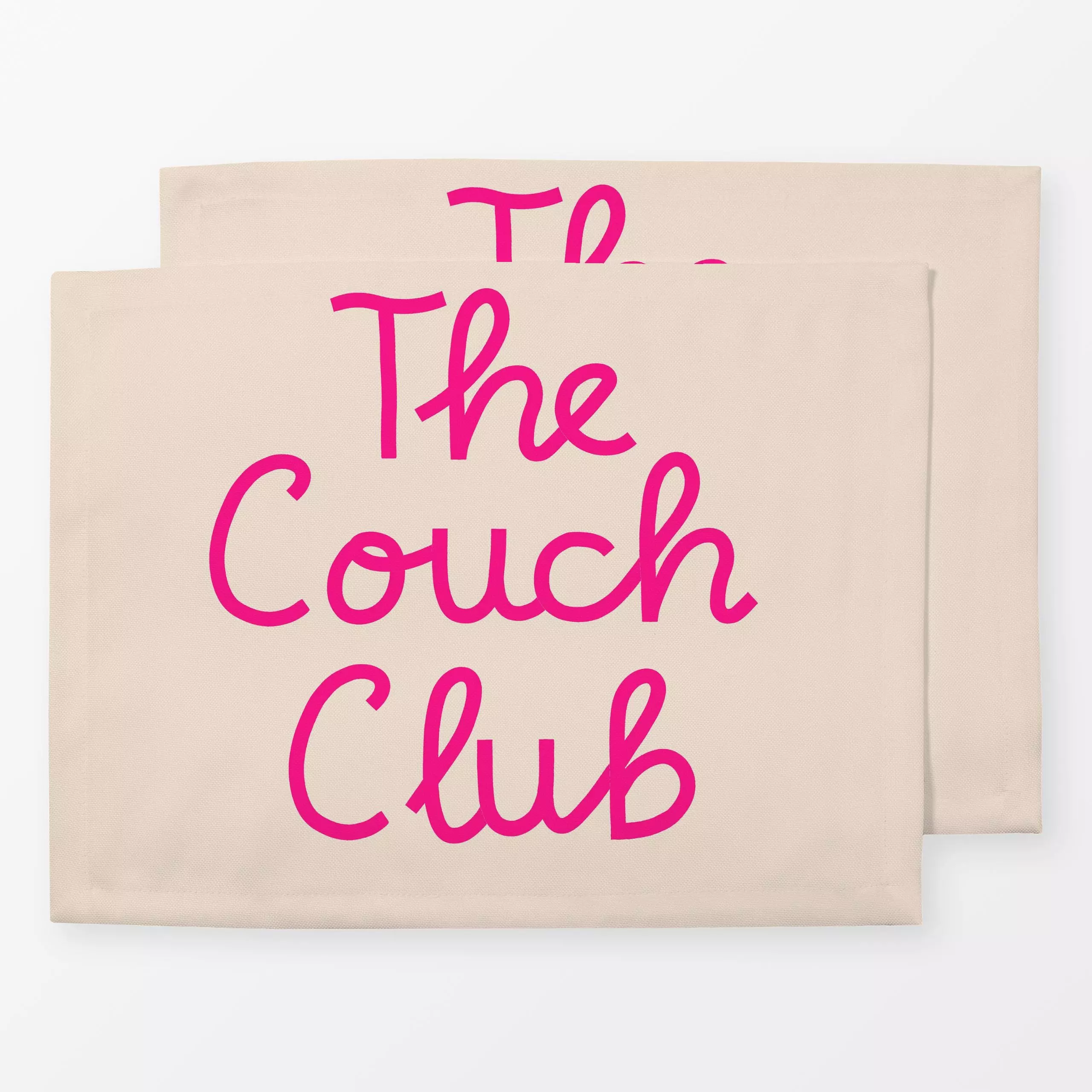 Tischset The Couch Club pink - Herbst, Sprüche & Schriftzüge, Anlässe - von „Studio Kesse"