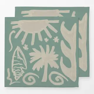 Servietten Abstract Sea Motifs