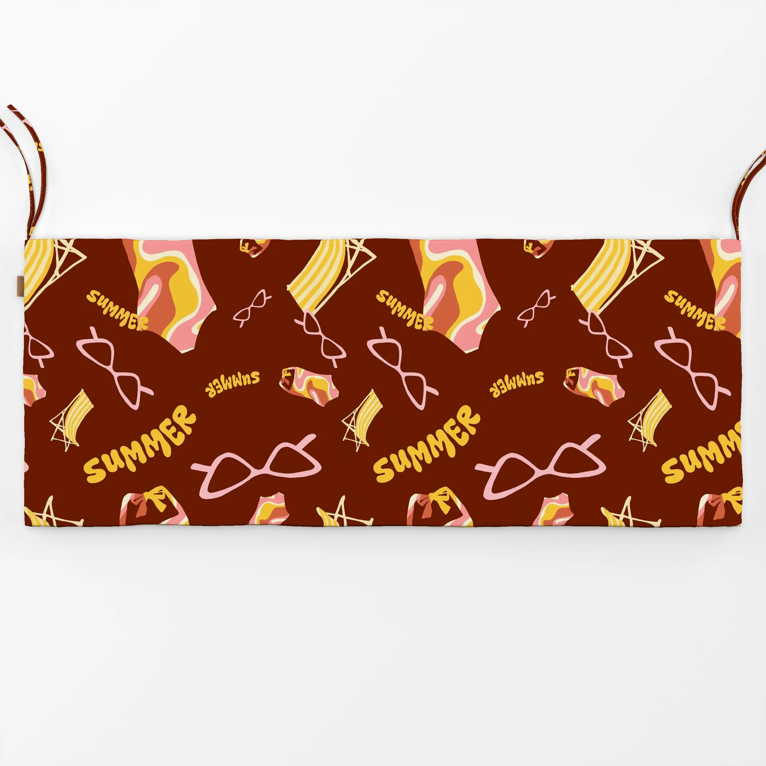 Bankauflage Playful Retro Summer Pattern - Sommer, Sprüche & Schriftzüge, Symbole & Muster - von „By Anna Sienna"; Retro, So...