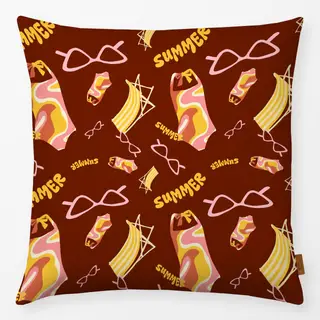 Kissen Playful Retro Summer Pattern
