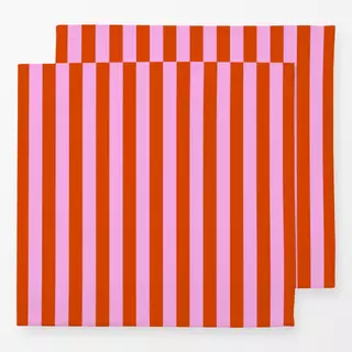 Servietten Blush Tangerine Stripes