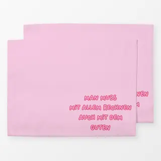 Tischset Lucky Me - Gute Dinge Spruch