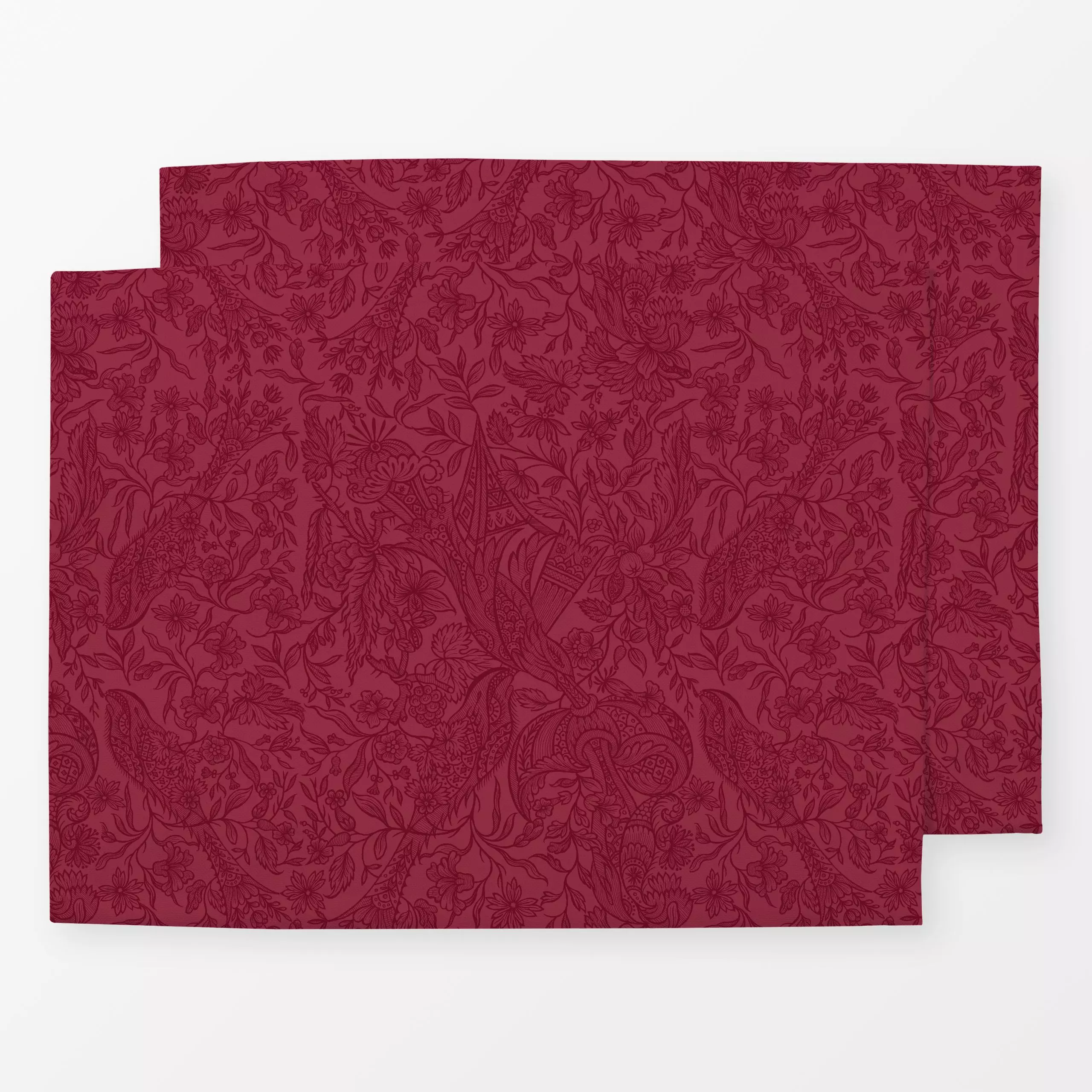 Tischset Viva Magenta Vintage Damask, Blumen, von Andrea Haase