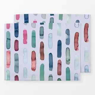 Tischset Aquarell Pinselstrich Streifen