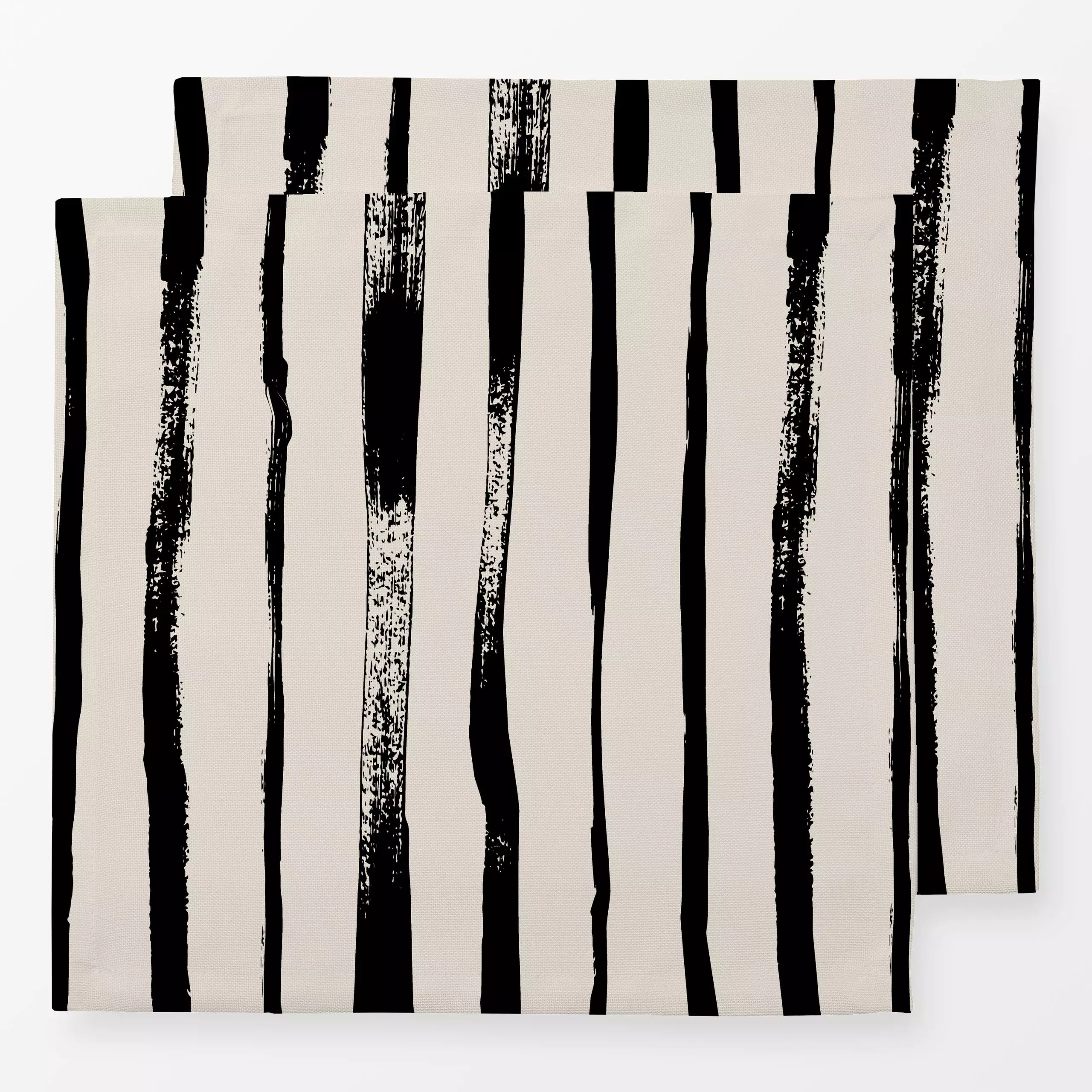 Servietten BASIC PATTER NO21 - Symbole & Muster - von „Kruth Design"; Muster, schwarz, Streifen, skandinavisch, beige, schli...