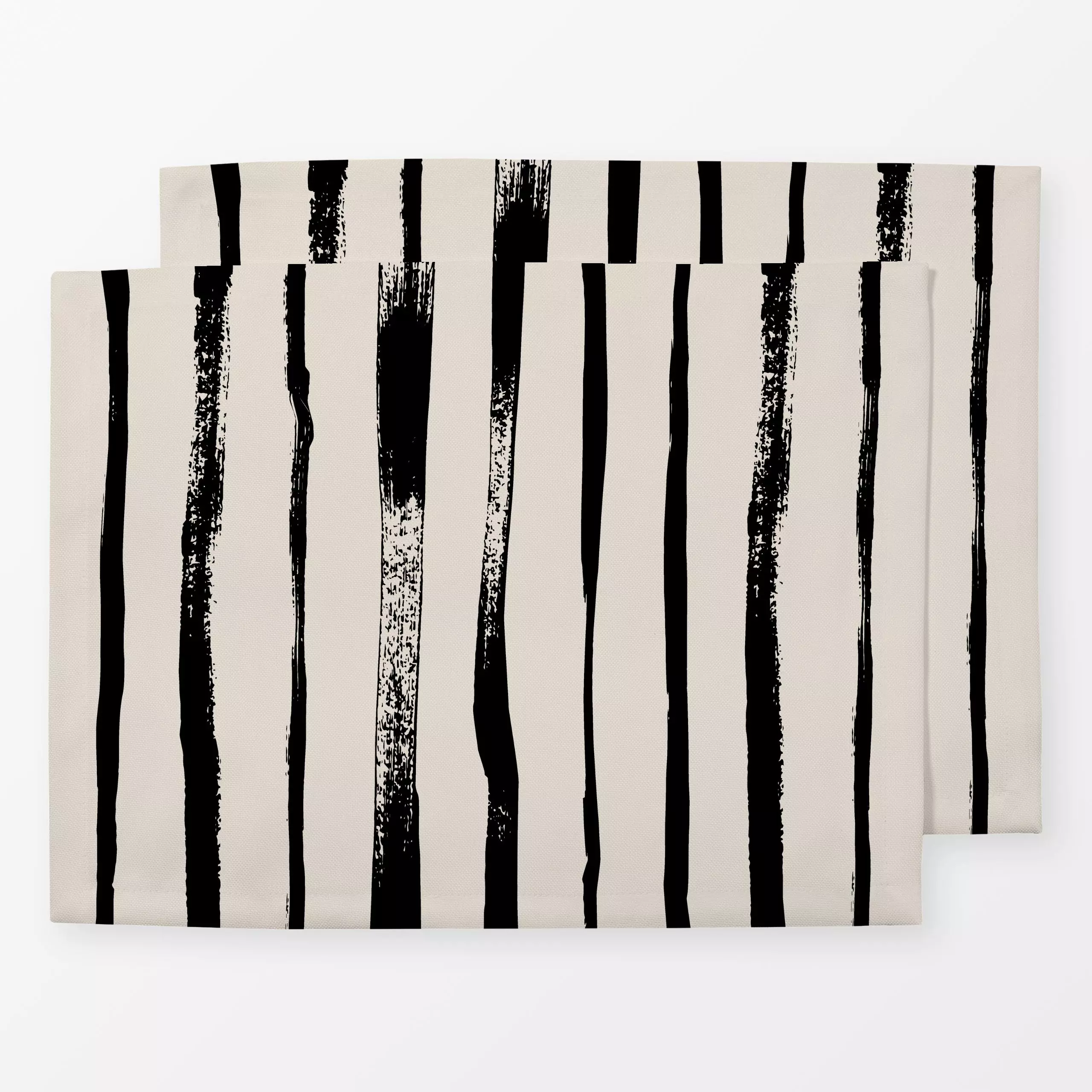 Tischset BASIC PATTER NO21 - Symbole & Muster - von „Kruth Design"; Muster, schwarz, Streifen, skandinavisch, beige, schlich...