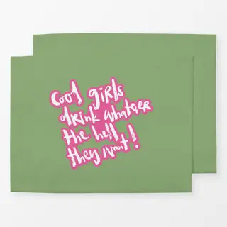 Tischset Cool girl drinks