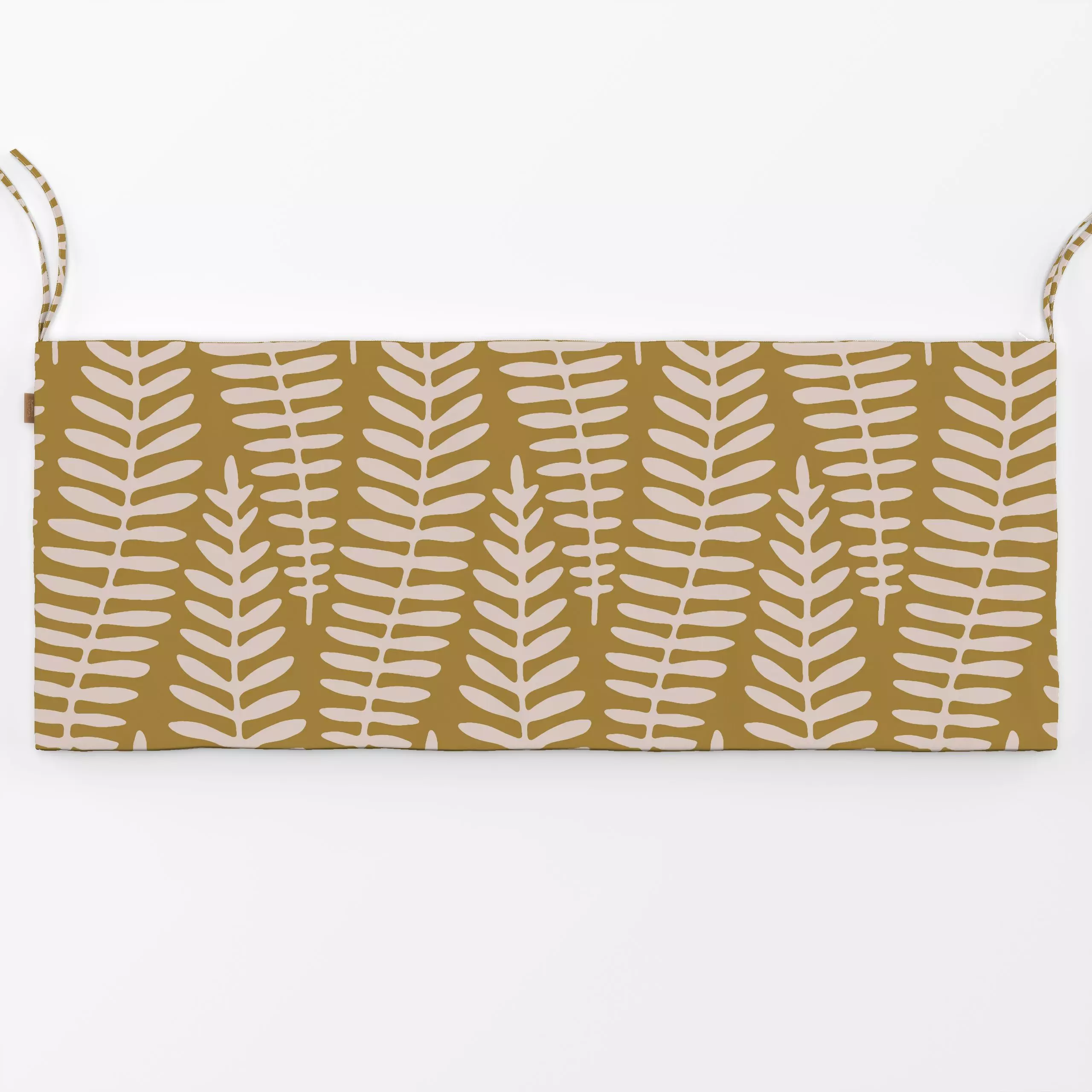 Bankauflage Palmenblatt Beige Braun - Blumen & Florales, Pflanzen & Botanik - von „Studio Kesse"; boho, Blatt, Blätter, Pfla...