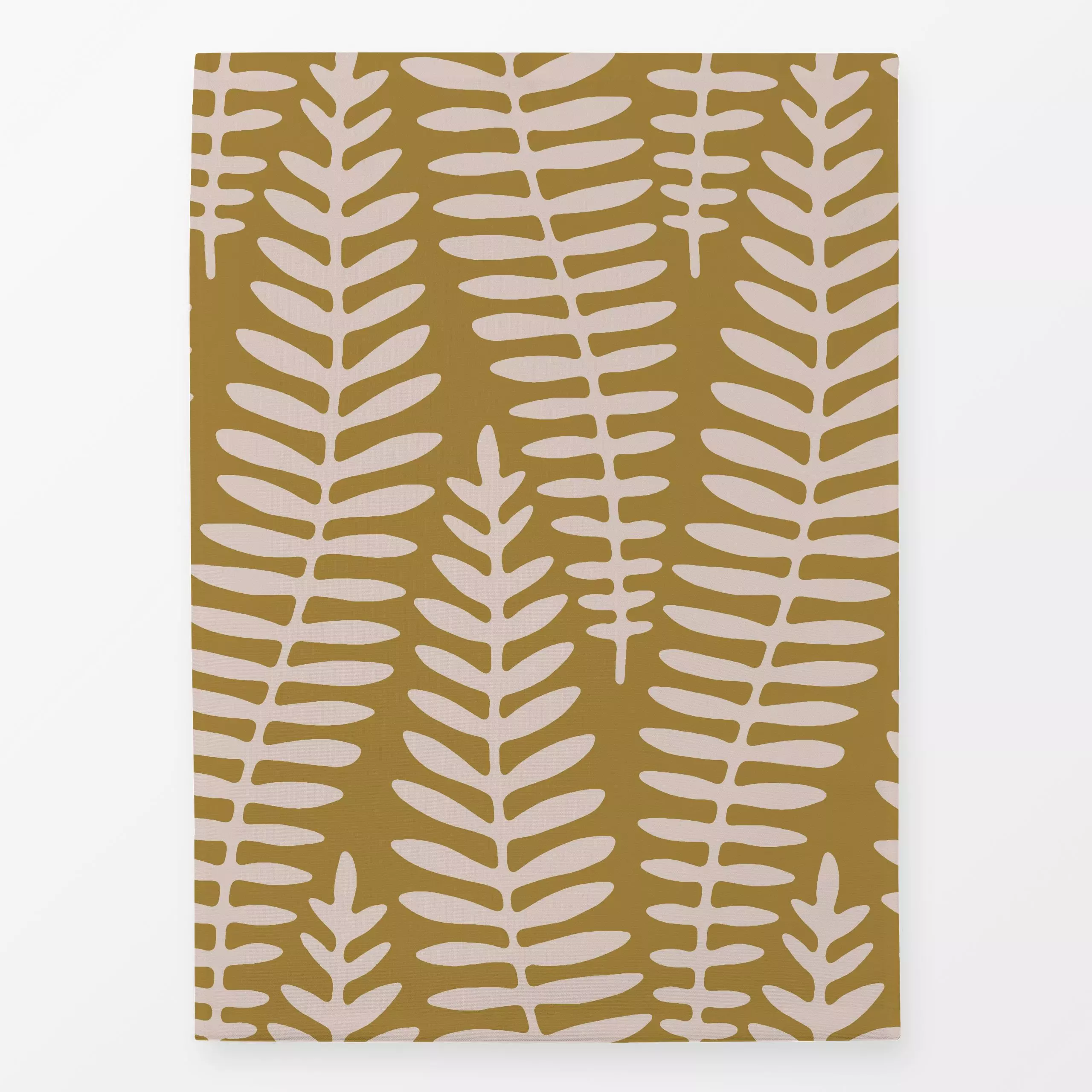 Geschirrtücher Palmenblatt Beige Braun - Blumen & Florales, Pflanzen & Botanik - von „Studio Kesse"; boho, Blatt, Blätter, P...