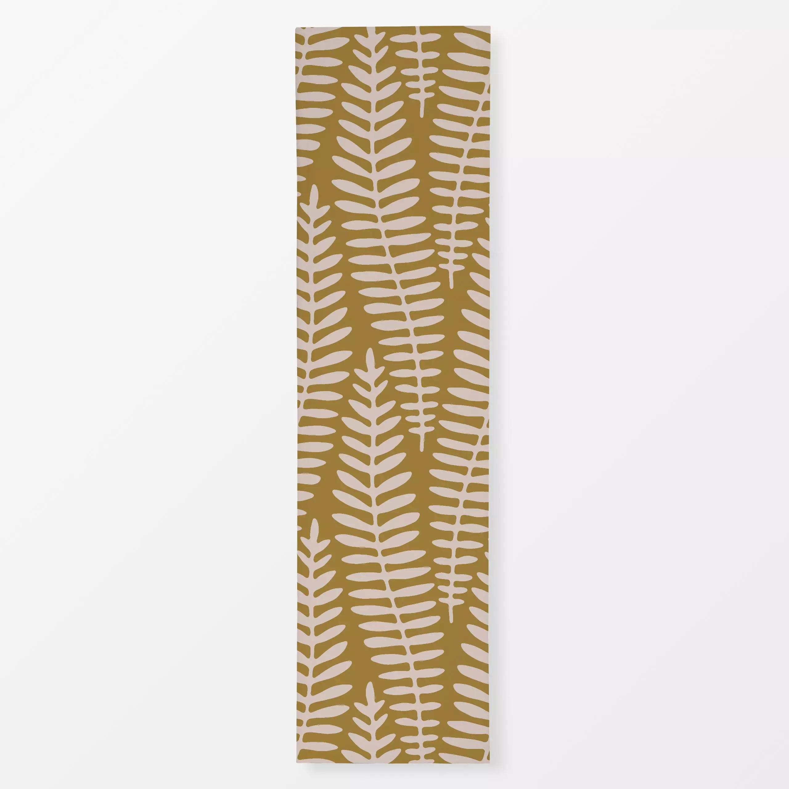 Tischläufer Palmenblatt Beige Braun - Blumen & Florales, Pflanzen & Botanik - von „Studio Kesse“; boho, Blatt, Blätter, Pfla...