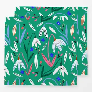 Servietten Schneeglöckchen