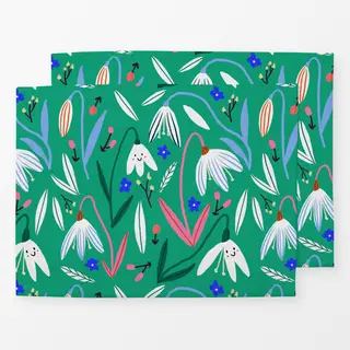 Tischset Schneeglöckchen