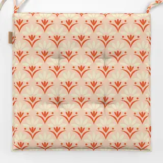 Sitzkissen Vintage Florals orange beige