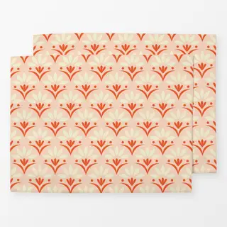 Tischset Vintage Florals orange beige