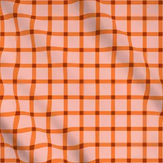 Meterware Karo Lachs Orange Braun